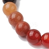 Chakra 8mm Round Natural Golden Sheen Obsidian & Amethyst & Lapis Lazuli & Tiger Eye & Green Aventurine & Carnelian & Red Aventurine BJEW-JB10624-02-4