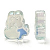 UV Plating Rainbow Iridescent Acrylic Enamel Beads OACR-G012-07B-2