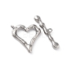 Non-Tarnish 304 Stainless Steel Toggle Clasps X-STAS-A092-08A-P-1