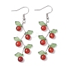 3 Pairs Fruit Gemstone & Acrylic Dangle Earrings EJEW-TA00472-3