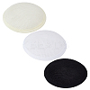 3Pcs 3 ColorsPolyester Round Fascinator Hat Base for Millinery AJEW-FG0002-77-1