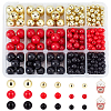 SUPERFINDINGS 504Pcs 10Style Round Opaque Acrylic Beads SACR-FH0001-04-2