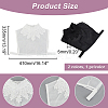 2Pcs 2 Colors Detachable Cotton Lady Lace Shirt Collars AJEW-GA0006-12-2