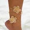 Hollow Out Flower Alloy Crystal Rhinestone Anklets for Women FS-WGF92CE-01-2