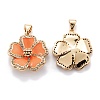 Real 18K Gold Plated Brass Micro Pave Clear Cubic Zirconia Beads Pendants ZIRC-M114-32G-3