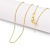 Brass Box Chain Necklaces for Women NJEW-G084-09G-1
