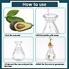Empty Glass Diffuser Bottle for Aromatherapy LS-AJEW-WH0752-132-3