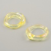 Candy Color Plastic Twist Wave Finger Ring for Women RJEW-WH0004-26F-2