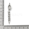 Brass Micro Pave Clear Cubic Zirconia Snap Clasps KK-Z078-37P-3