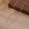 925 Sterling Silver 8 Link Chain Necklaces for Women NJEW-A048-02A-P-3