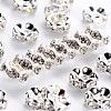 Brass Rhinestone Spacer Beads RB-A014-L8mm-01S-NF-1
