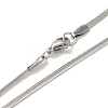 Tarnish Resistant 304 Stainless Steel Herringbone Chain Necklaces STAS-O053-17P-1