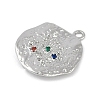 Brass Micro Pave Cubic Zirconia Pendants KK-Z075-14P-2
