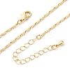 Brass Column Link Chain Necklaces MAK-L045-03G-4