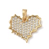 Brass Micro Pave Cubic Zirconia Pendants KK-C140-05E-G-1