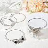 10Pcs Adjustable 304 Stainless Steel Bangles Making  MAK-BBC0001-16-4