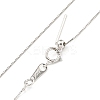 Rhodium Plated 925 Sterling Silver Box Chain Necklaces NJEW-C052-03P-2