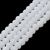 Imitation Jade Solid Color Glass Beads Strands EGLA-A034-J8mm-MD05-1