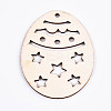 Undyed Natural Wooden Big Pendants WOOD-S058-009-3