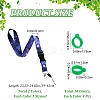 2Pcs 2 Colors Anti-Lost Neck Silicone Ring Neck Lanyards AJEW-GF0006-75-2
