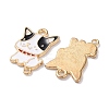 Alloy Enamel Puppy Links ENAM-O001-09G-2