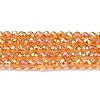 Electroplate Transparent Glass Beads Strands X1-GLAA-H021-01B-FR06-2