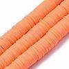 Flat Round Handmade Polymer Clay Beads CLAY-R067-12mm-11-1