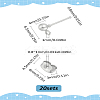 20Pcs Iron Ball Stud Earring Findings STAS-LP0001-67-2