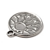 Tarnish Resistant 304 Stainless Steel Pendant Cabochon Settings STAS-G278-01P-3