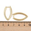 Brass Micro Pave Clear Cubic Zirconia Horse Eye Hoop Earrings EJEW-G446-04A-G-5