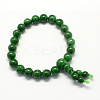 Buddha Meditation Yellow Jade Beaded Stretch Bracelets X-BJEW-R041-8mm-02-1