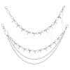 1Pc Punk Exaggerated Alloy Cable Necklaces NJEW-AR0001-08-1