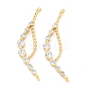 Rack Plating Brass Micro Pave Clear Cubic Zirconia Charms KK-F089-06G-1