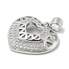 Rack Plating Brass Micro Pave Cubic Zirconia Pendants KK-F869-04P-2