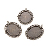 Tibetan Style Oval Pendant Cabochon Settings LS-TIBE-473-AB-NR-1