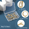 10Pcs 5 Style Brass Micro Pave Cubic Zirconia Hoop Earring Findings EJEW-TA0001-24-4