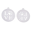 Non-Tarnish 201 Stainless Steel Pendants X-STAS-R114-005P-1-2