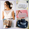 Rhinestone with Plastic Pearl Cloth Embroidery Sew on Appliques PATC-WH0008-142D-6