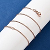 Brass Rolo Chains Necklaces for Women NJEW-D302-45RG-3