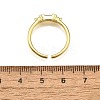 Brass Micro Pave Cubic Zirconia Cuff Rings for Women RJEW-H247-22G-5