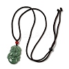Natural Jadeite Pendant Necklaces G-H306-05-03-2