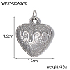304 Stainless Steel Pendants STAS-OY010-36P-2