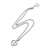 201 Stainless Steel Singapore Chain Necklaces NJEW-C042-11P-3