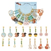 Sakura Flower/Star/Puffed Heart Pendant Stitch Markers HJEW-AB00484-1