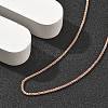Brass Wheat Chains Necklaces for Women NJEW-D302-24RG-2