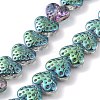 Electroplate Transparent Glass Beads Strands EGLA-R114-02A-HP02-1
