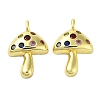 Rack Plating Brass Micro Pave Cubic Zirconia Pendants X-KK-A205-01G-01-1