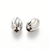 Tarnish Resistant 201 Stainless Steel Corrugated Beads STAS-S103-16B-P-2