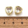 Brass Micro Pave Clear Cubic Zirconia Beads ZIRC-I070-144G-3