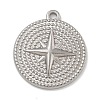 Anti-Tarnish 304 Stainless Steel Pendants STAS-D197-15P-1